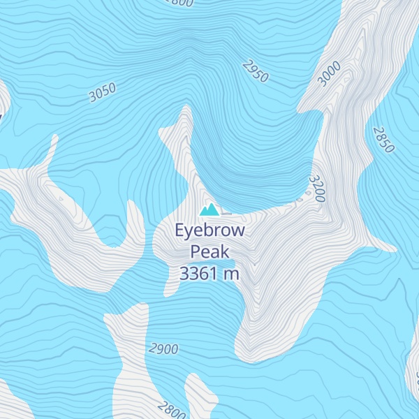 Map of Eyebrow Peak