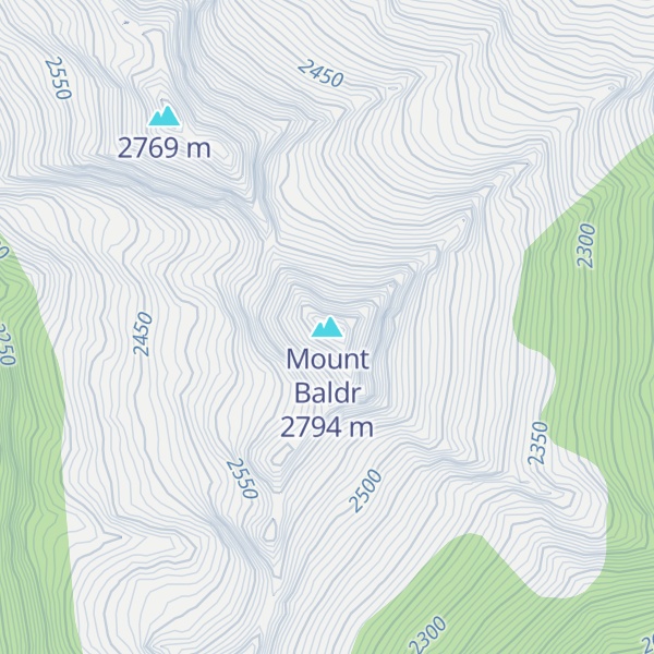 Map of Mount Baldr