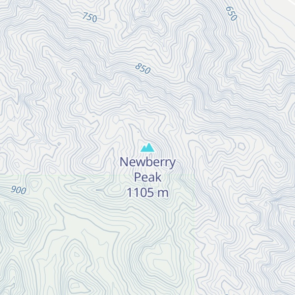 Map of Newberry Peak