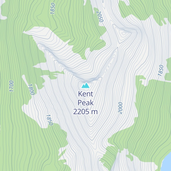 Map of Kent Peak