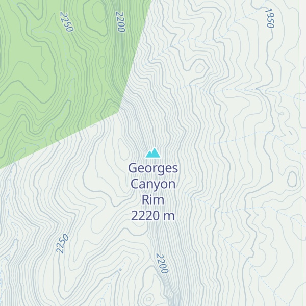 Map of Georges Canyon Rim