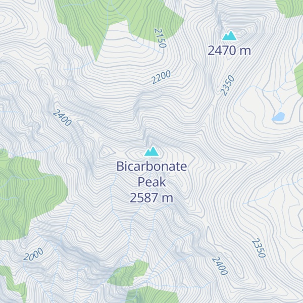 Map of Bicarbonate Peak