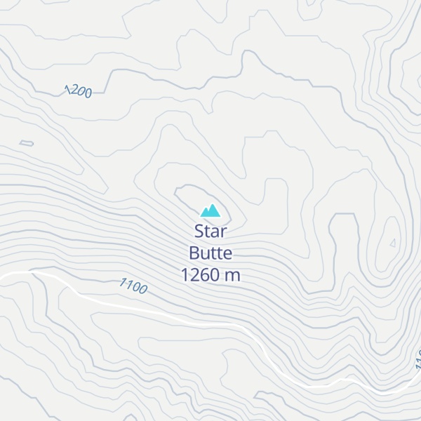 Map of Star Butte