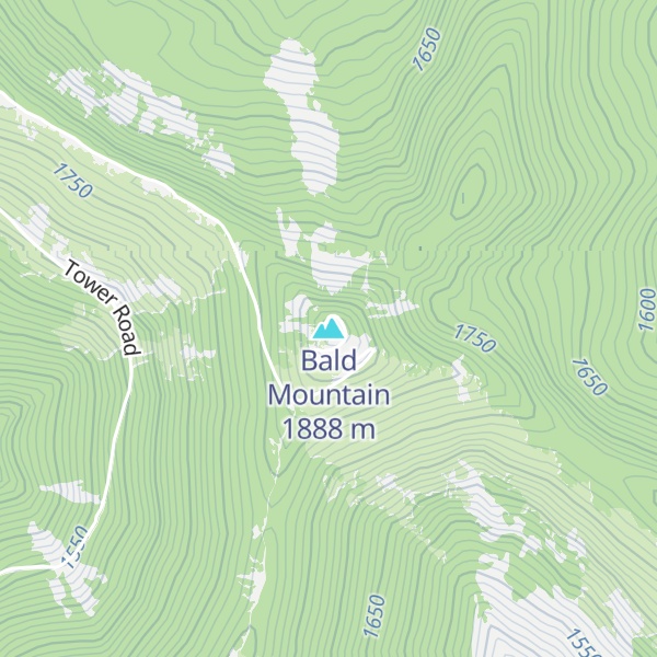 Map of Bald Mountain