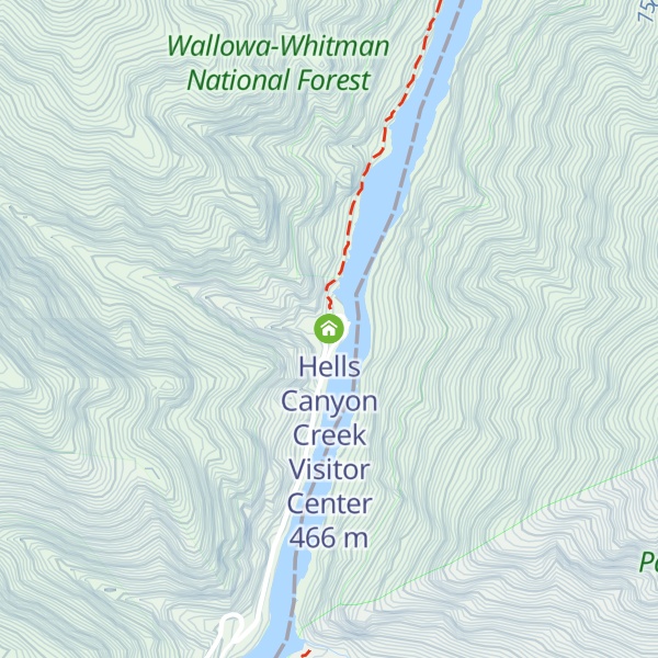 Map of Hells Canyon Creek Visitor Center