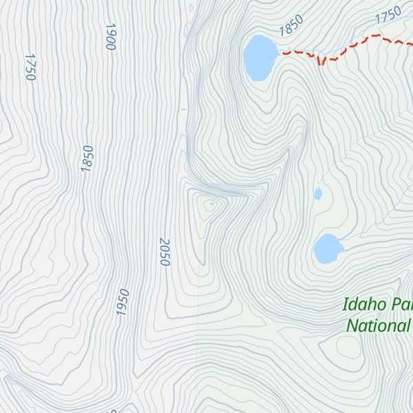 Map of Hunt Peak
