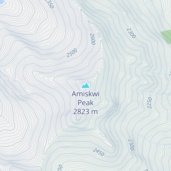 Map of Amiskwi Peak