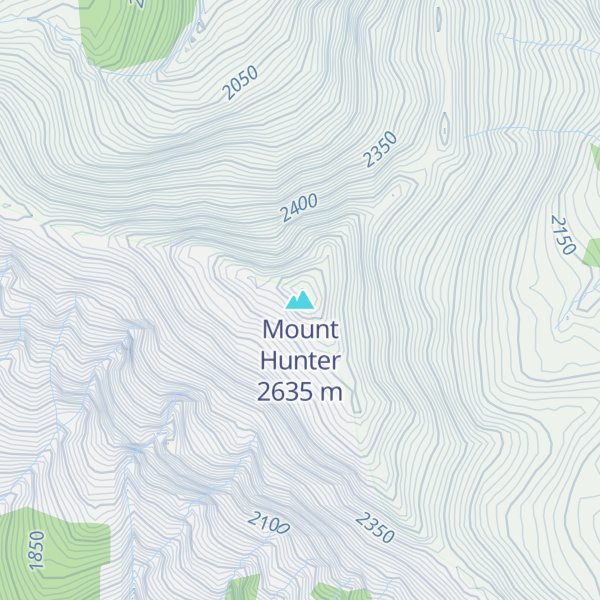 Map of Mount Hunter