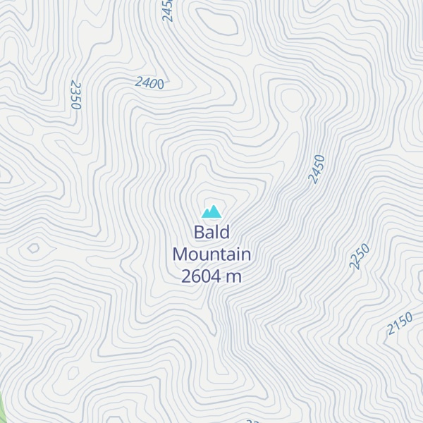 Map of Bald Mountain