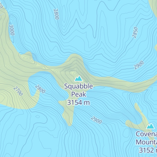 Map of Squabble Peak