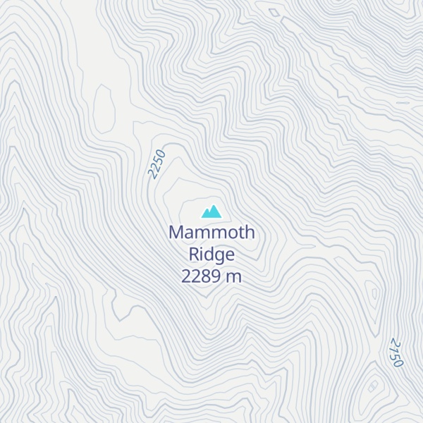 Map of Mammoth Ridge