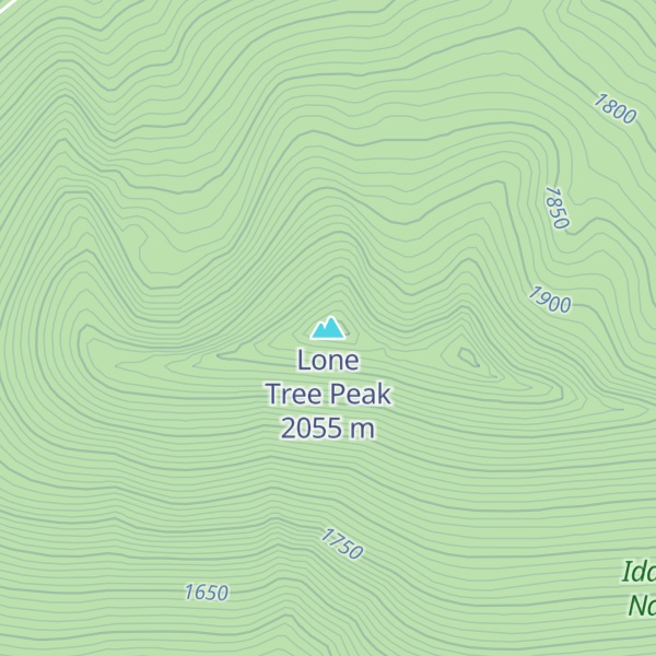 Map of Lone Tree Peak