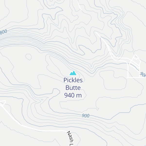 Map of Pickles Butte