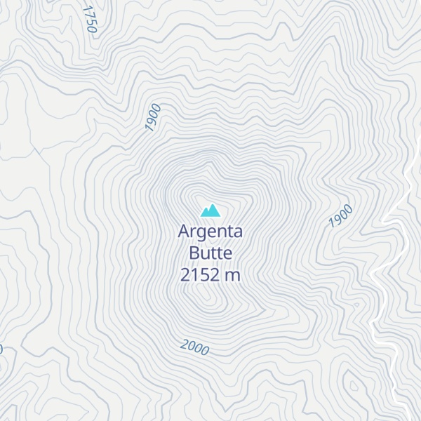 Map of Argenta Butte