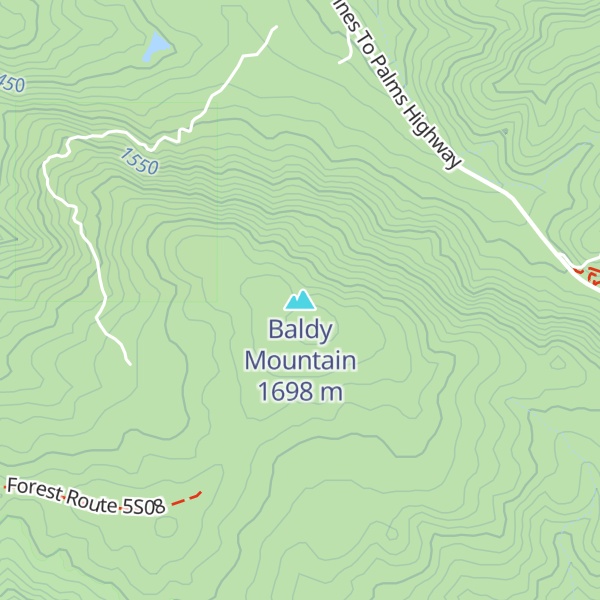 Map of Baldy Mountain
