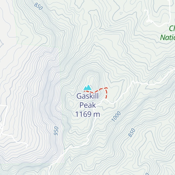 Map of Gaskill Peak