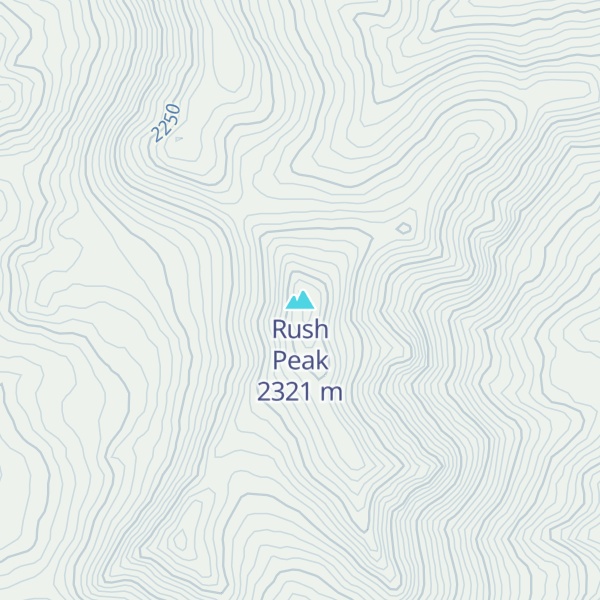 Map of Rush Peak