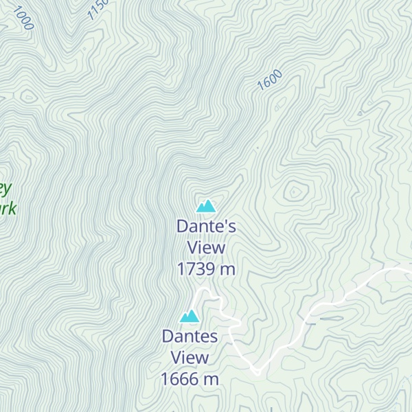 Map of Dante's View