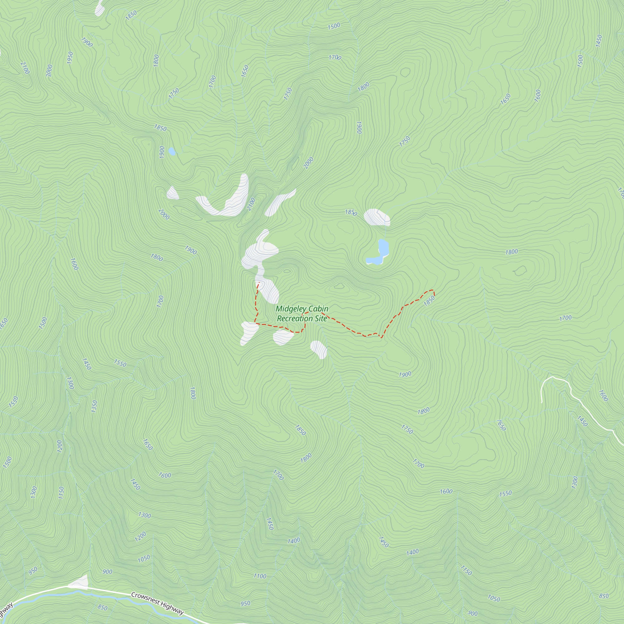 Midgeley Cabin map