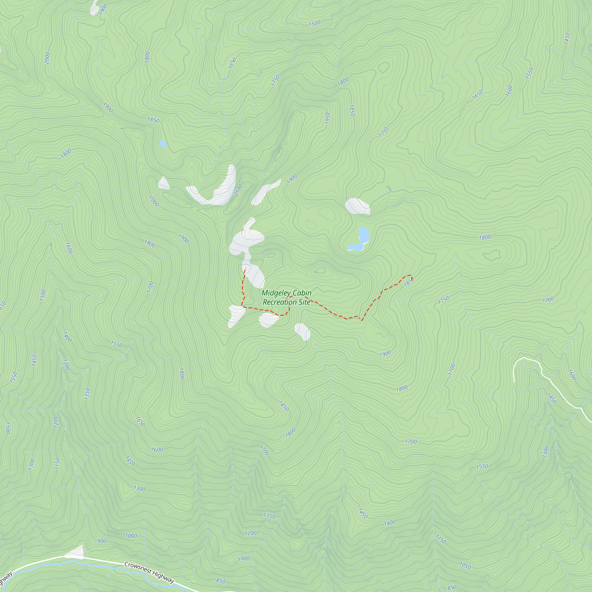 Midgeley Cabin map