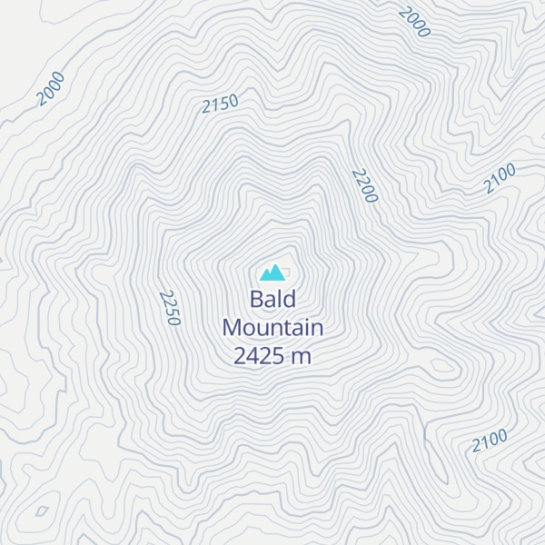 Map of Bald Mountain
