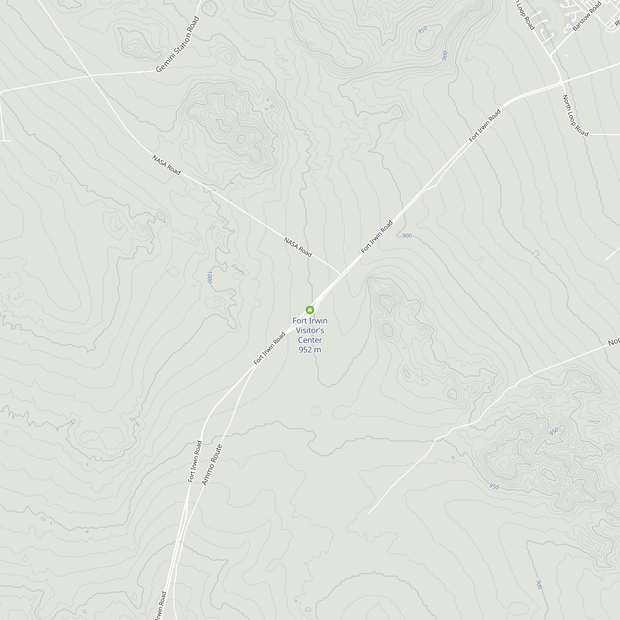 Fort Irwin Visitor's Center map