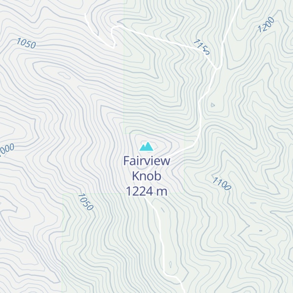 Map of Fairview Knob