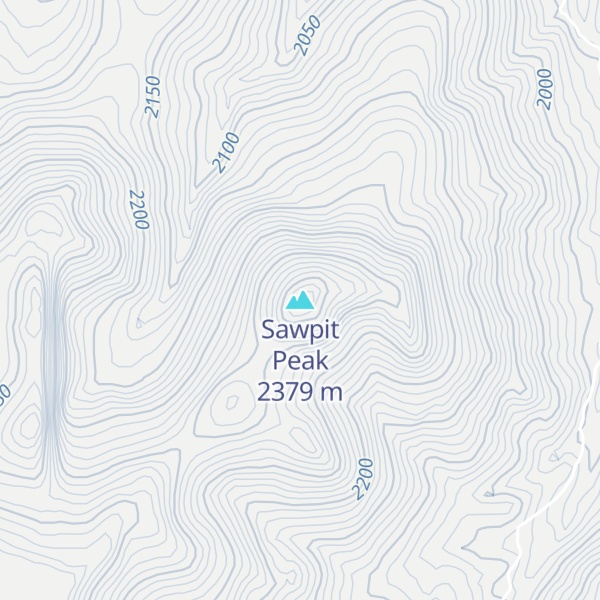 Map of Sawpit Peak