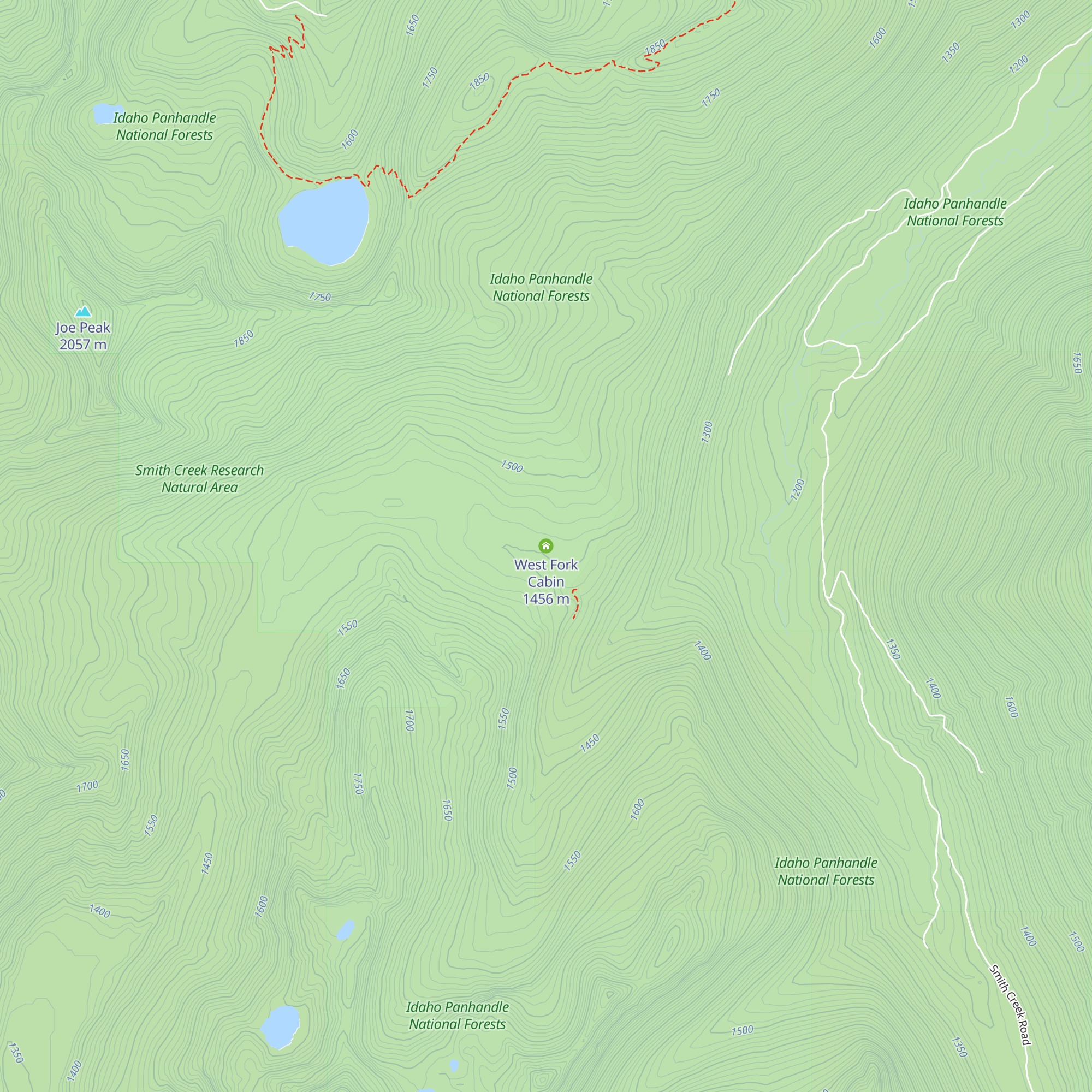 West Fork Cabin map