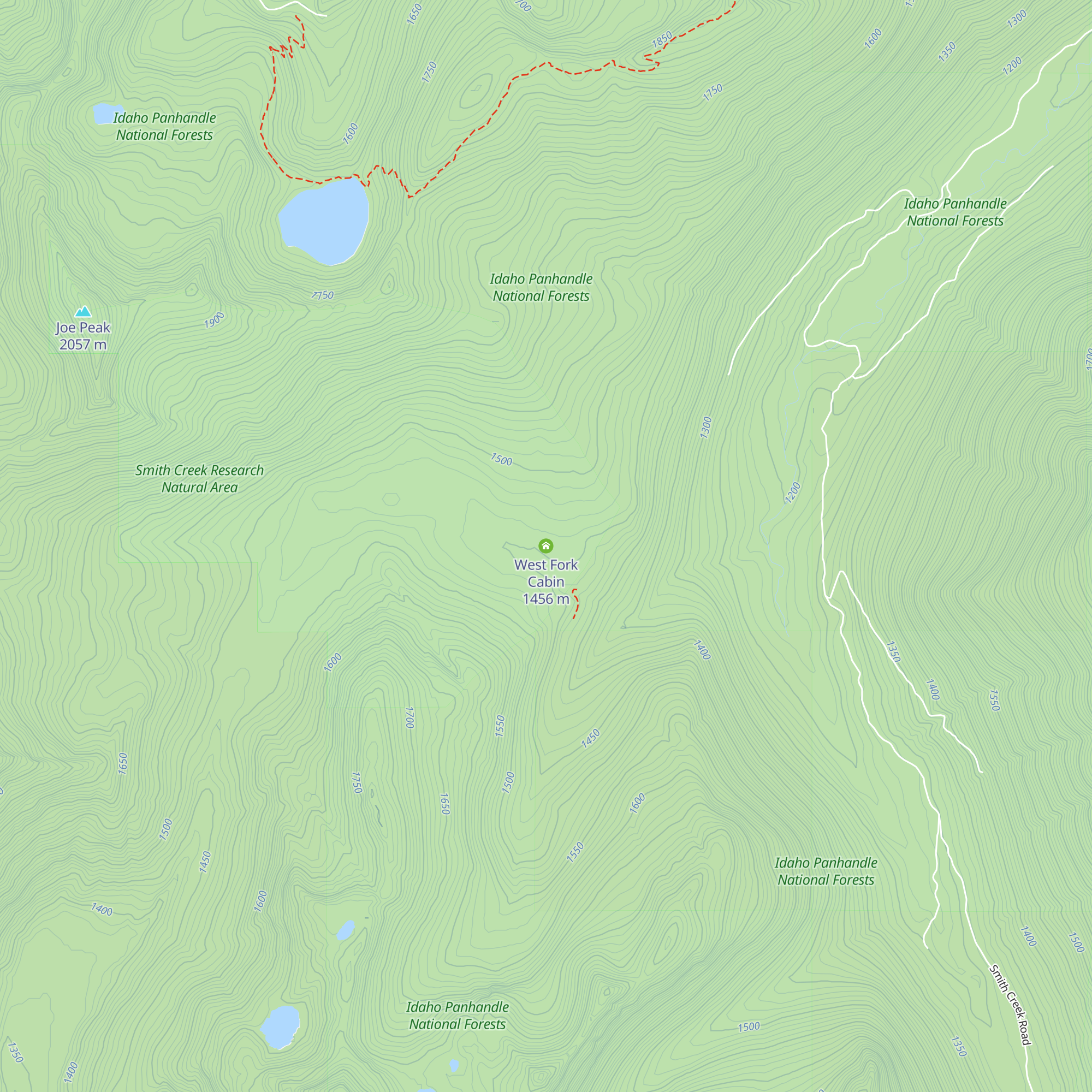 West Fork Cabin map