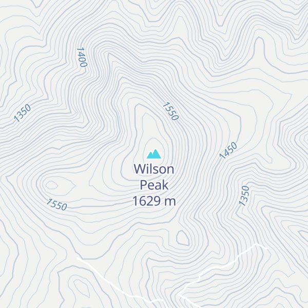 Map of Wilson Peak