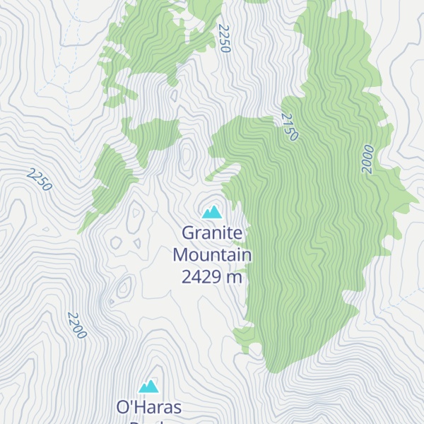 Map of Granite Mountain