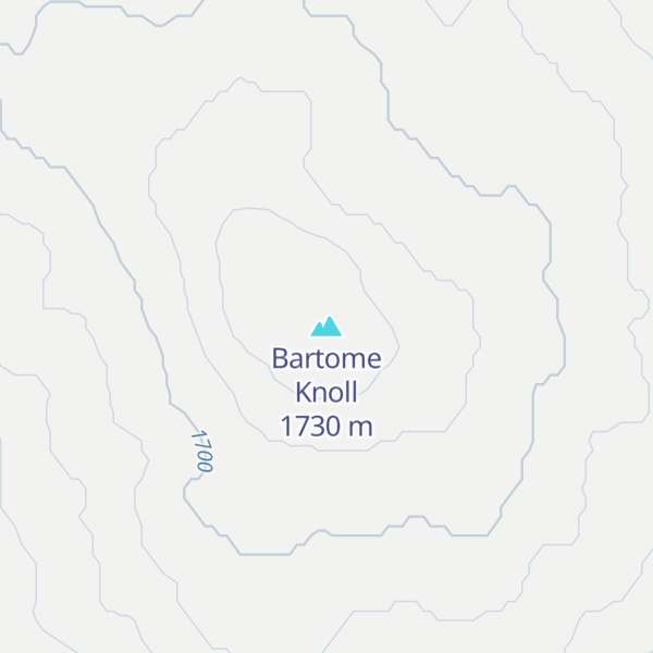 Map of Bartome Knoll