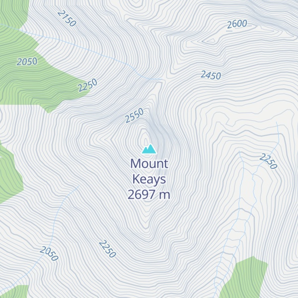 Map of Mount Keays