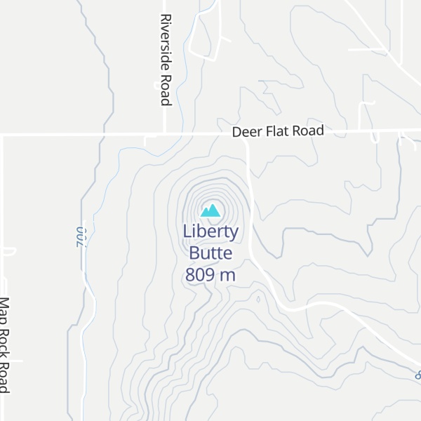 Map of Liberty Butte