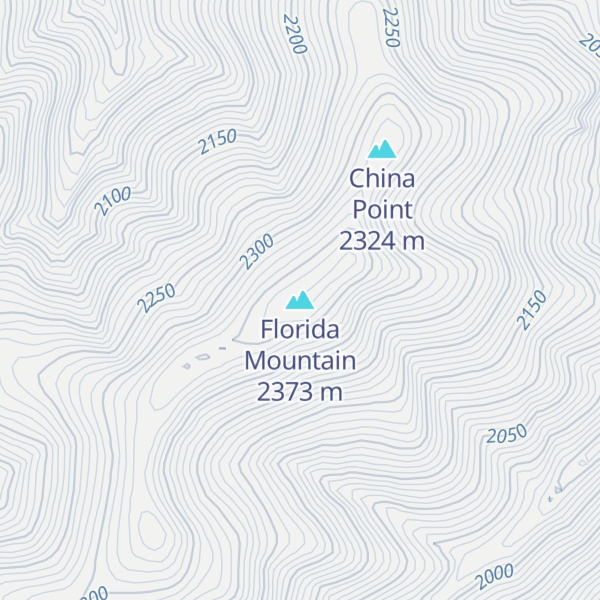 Map of Florida Mountain