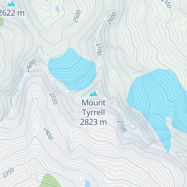 Map of Mount Tyrrell