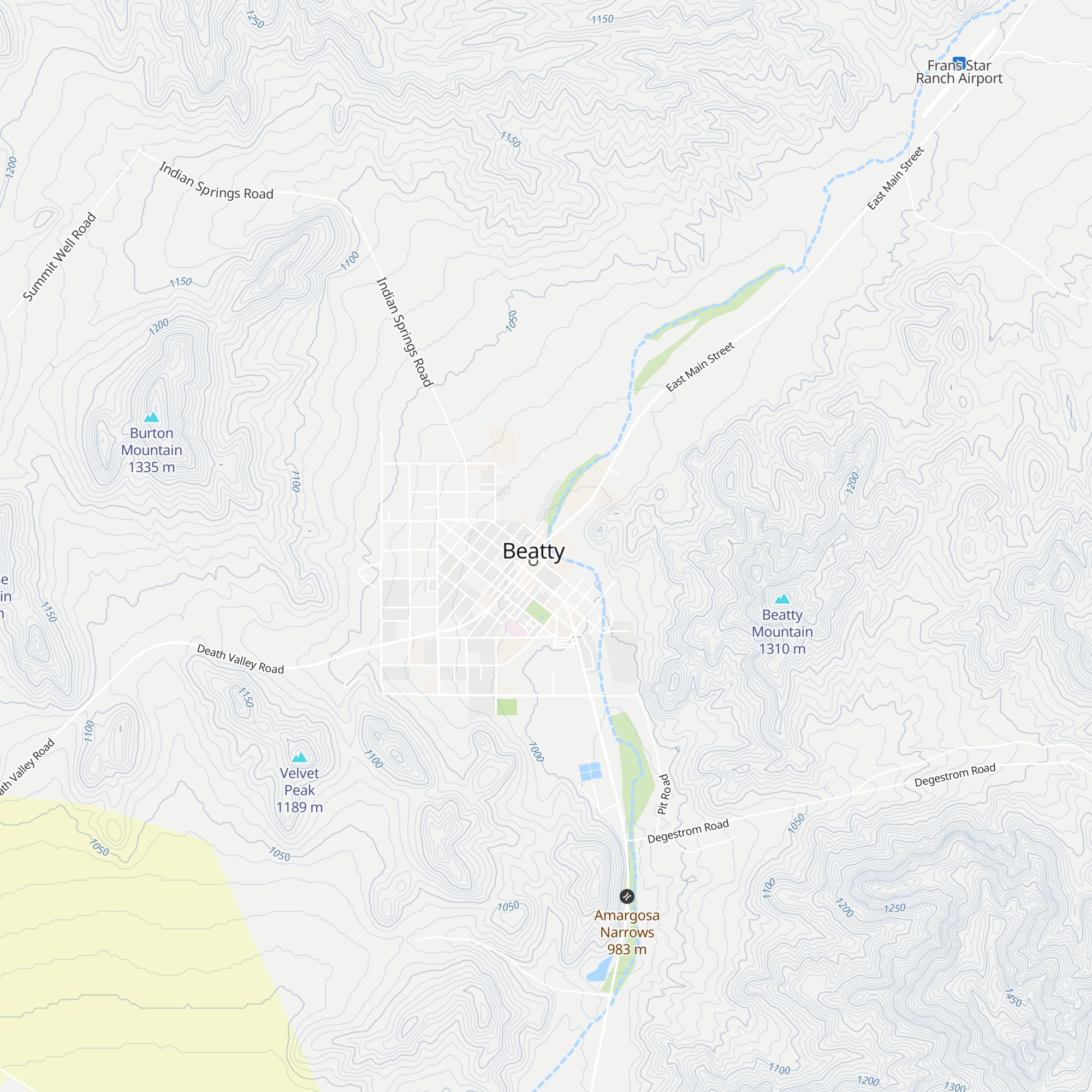Beatty Chamber of Commerce map