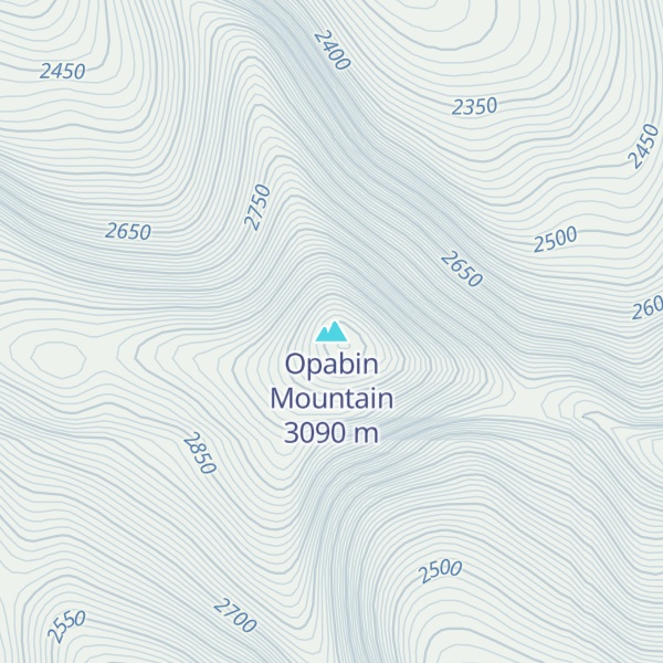 Map of Opabin Mountain