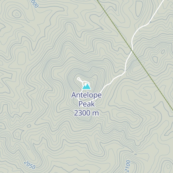 Map of Antelope Peak
