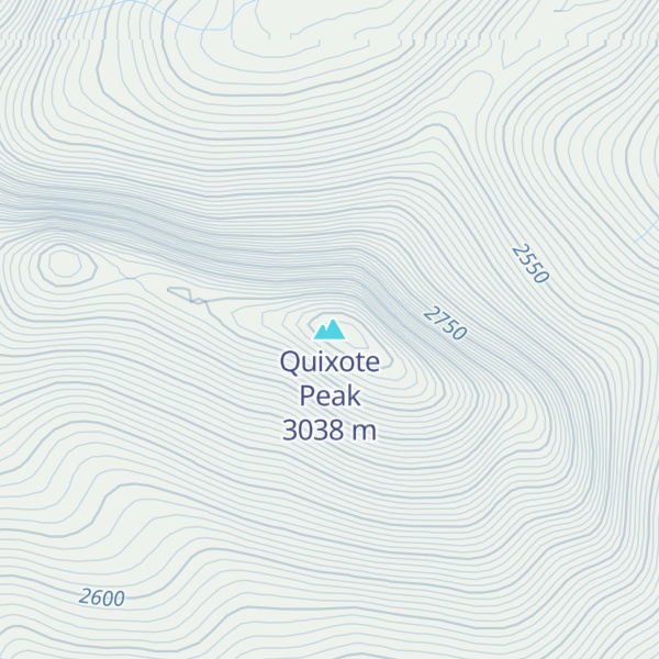 Map of Quixote Peak