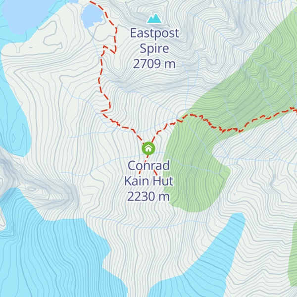 Map of Conrad Kain Hut