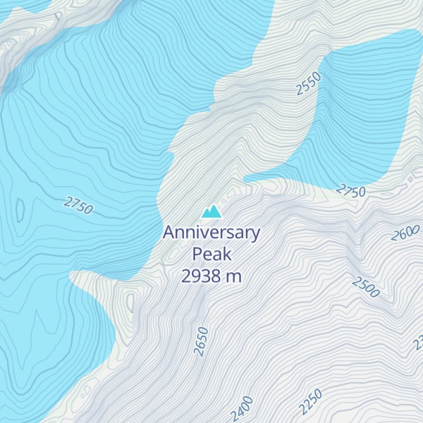 Map of Anniversary Peak
