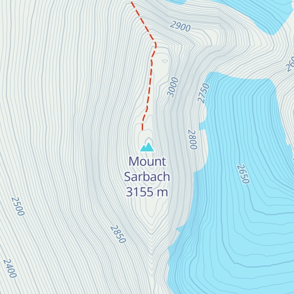 Map of Mount Sarbach