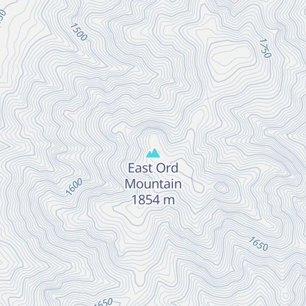 Map of East Ord Mountain