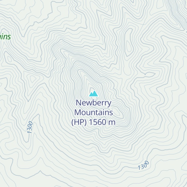 Map of Newberry Mountains (HP)