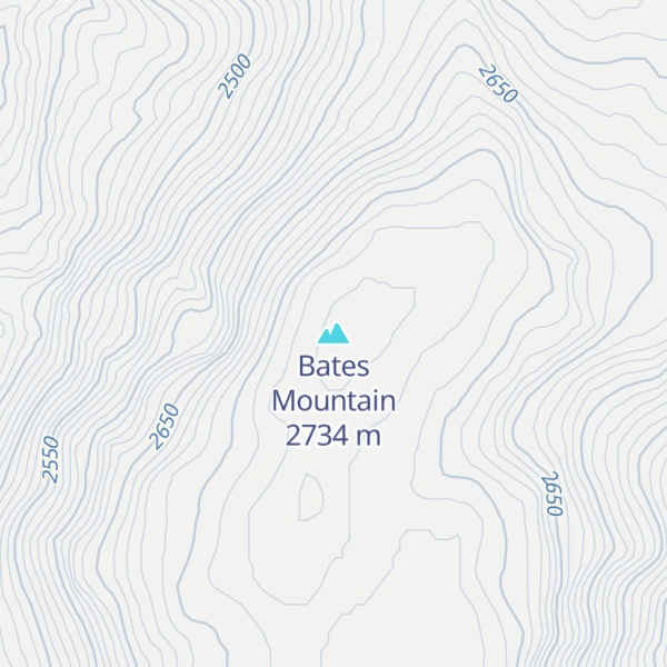 Map of Bates Mountain