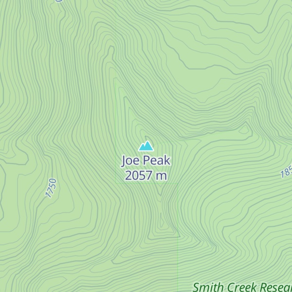Map of Joe Peak