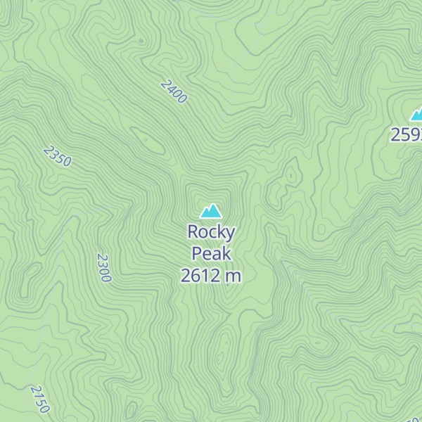 Map of Rocky Peak