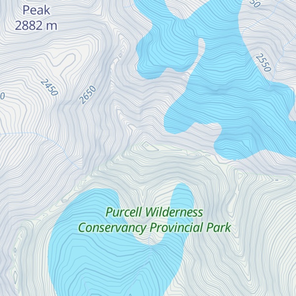 Map of Emperor Peak